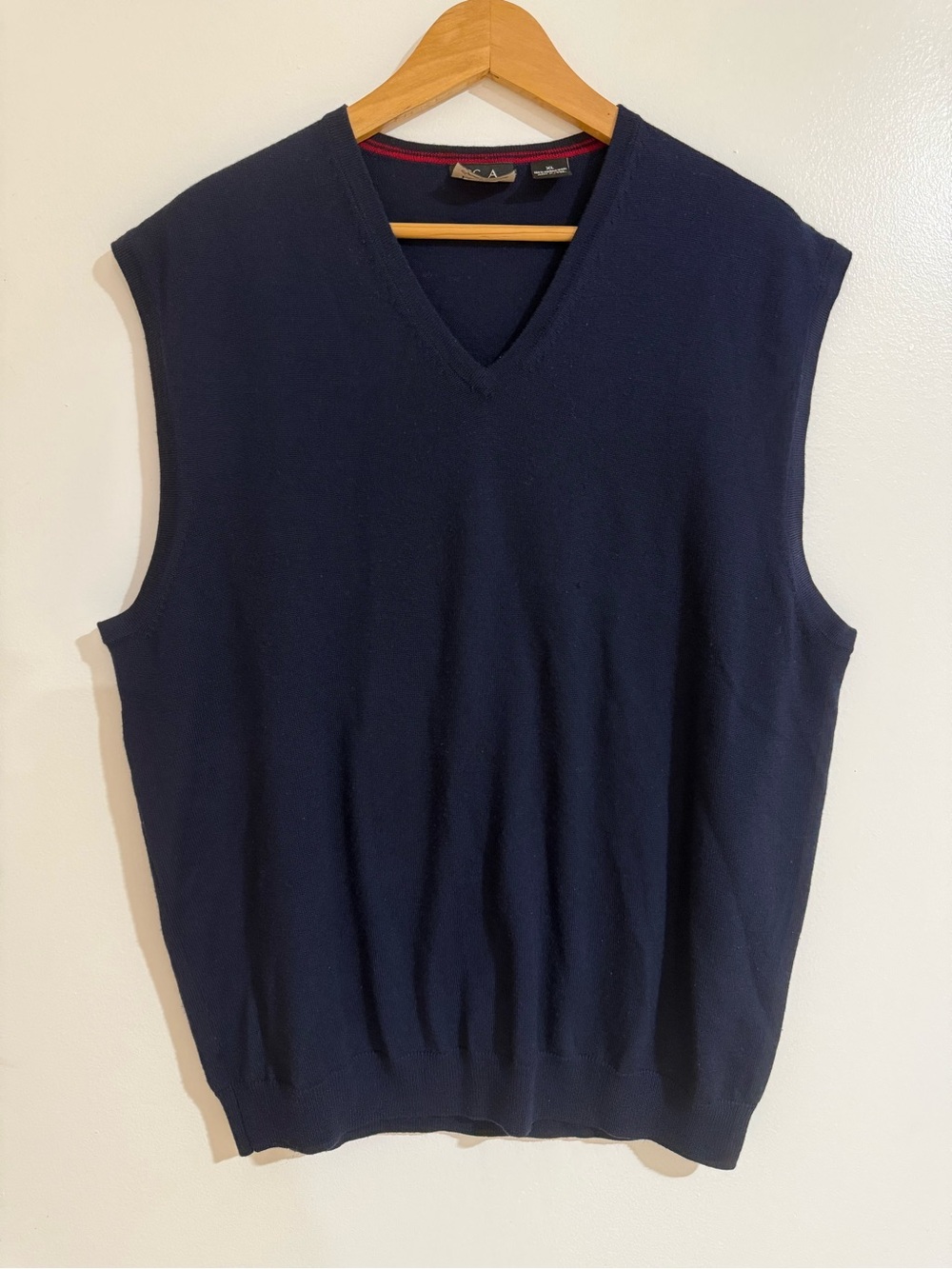 Jos. A. Bank Signature Merino Wool Sweater Vest XL Navy
